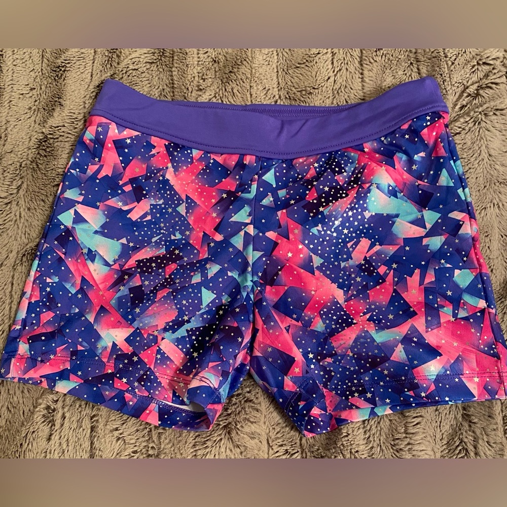 Danskin Now girls gymnastics dance shorts. Size Large (10-12)